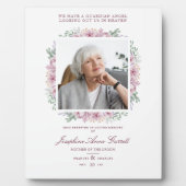 Plaque Photo Photo Mariage du Souvenir Chers Tons Rose (Devant)