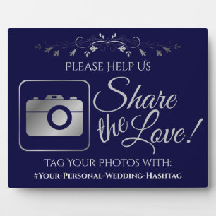 Plaque Photo Photo Mariage en argent de la Marine Partager Hash