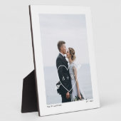 Plaque Photo Photo Mariage intégral minimale, Initiales de la c (Côté)