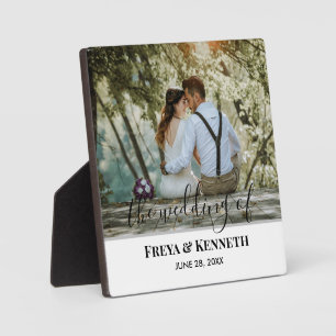Plaque Photo Photo Mariage Personnalisée Avec Calligraphie Mode