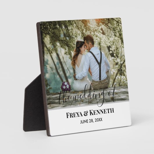 Plaque Photo Photo Mariage Personnalisée Avec Calligraphie Mode (Recto)