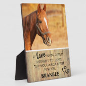 Plaque Photo Photo mémorial de cheval rustique (Côté)