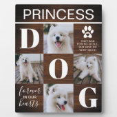 Plaque Photo Photo Mémorial de Chien en Bois Rustique (Devant)