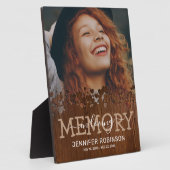 Plaque Photo Photo mémorial du cœur rustique (Côté)