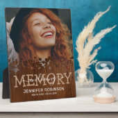 Plaque Photo Photo mémorial du cœur rustique (Côté)