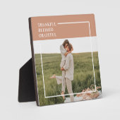 Plaque Photo Photo moderne de Family | Thankful (Recto)