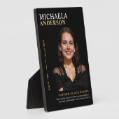 Plaque Photo Photo moderne Elegant Memorial Keepsaké table (Côté)