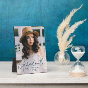 Plaque Photo Photo Moderne Graduate Marine Script Graduation