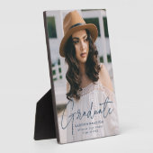 Plaque Photo Photo Moderne Graduate Marine Script Graduation (Côté)