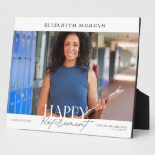 Plaque Photo Photo moderne White Happy Retirement Keepsaké (Côté)