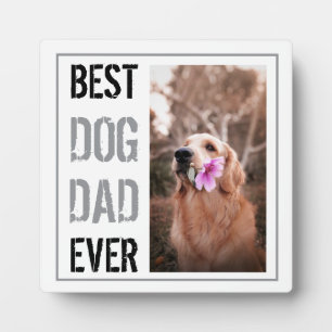 Plaque Photo Photo noir et blanc de papa de chien moderne et su