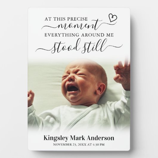 Plaque Photo Photo Nouveau bébé parent (Devant)