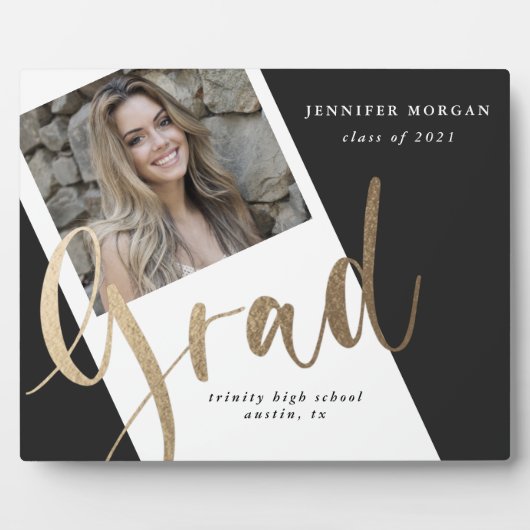 Plaque Photo photo or graduation photo faire-part (Devant)