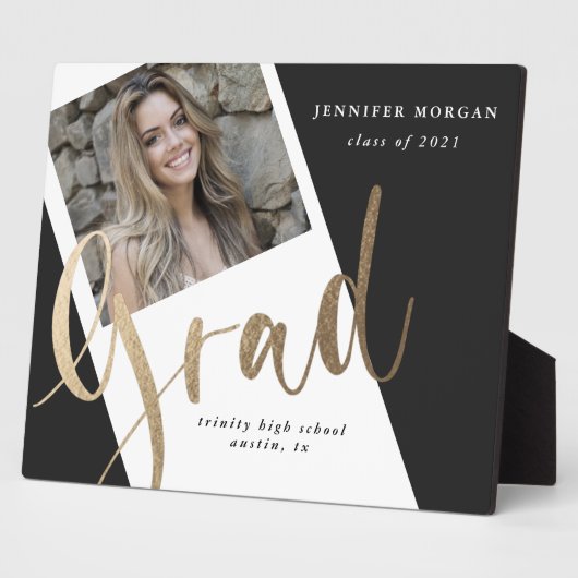 Plaque Photo photo or graduation photo faire-part (Côté)