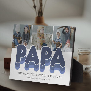 Plaque Photo Photo Papa Man Myth Legend