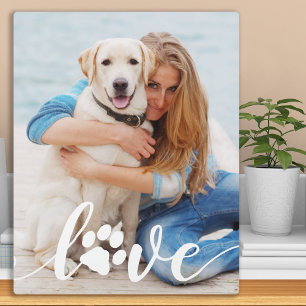 Plaque Photo Photo personnalisé d'amour d'empreinte de patte po