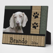 Plaque Photo Photo personnalisé de chien (Côté)