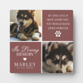 Plaque Photo Photo personnalisé de mémorial d'animal de compagn (Devant)