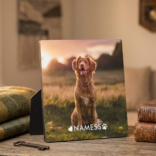 Plaque Photo Photo personnalisée avec le nom de votre chien