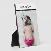 Plaque Photo Photo personnalisée Baby Love & Name Memories (Côté)