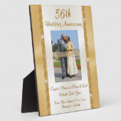 Plaque Photo Photo personnalisée Cadeau du 56e anniversaire du  (Côté)