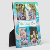 Plaque Photo Photo personnalisée de Best Daddy Ever (Côté)