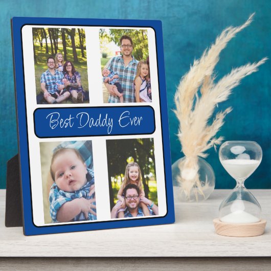 Plaque Photo Photo personnalisée de Best Daddy Ever (Côté)