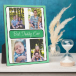 Plaque Photo Photo personnalisée de Best Daddy Ever<br><div class="desc">Cadeau mignon pour papa pour Fête des pères,  anniversaire ou Noël. Ajoutez simplement des photos à ce chevalet photo dans la zone personnalisée.</div>