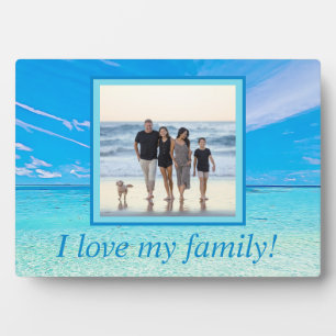 Plaque Photo Photo personnalisée DIY plage amour ma famille per