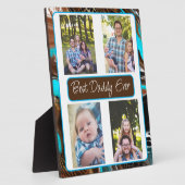 Plaque Photo Photo personnalisée du meilleur papa jamais (Côté)