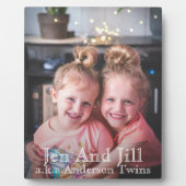 Plaque Photo Photo personnalisée en font des soeurs jumelles un (Devant)