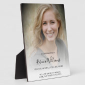 Plaque Photo Photo personnalisée et message sur le socle du che (Côté)