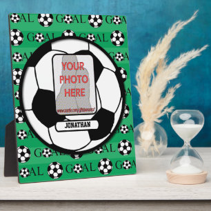 Plaque Photo Photo personnalisée et nom balle de soccer