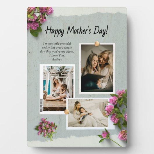 Plaque Photo Photo personnalisée Fête des mères Amour Maman (Devant)