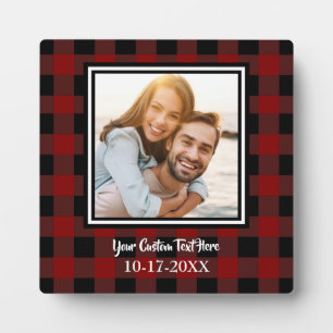 Plaque Photo Photo personnalisée Lumberjack Plaid Personnaliser