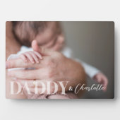 Plaque Photo Photo personnalisée moderne Daddy & Baby Name Keep (Devant)