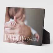 Plaque Photo Photo personnalisée moderne Daddy & Baby Name Keep (Côté)