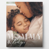 Plaque Photo Photo personnalisée moderne maman & nom d'enfant (Devant)