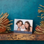 Plaque Photo Photo personnalisée Votre nom Bleu (Côté)