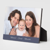 Plaque Photo Photo personnalisée Votre nom Bleu (Côté)