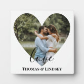 Plaque Photo Photo personnelle Heart Frame Modern Calligraphy (Devant)