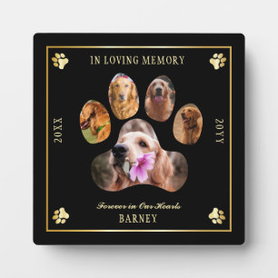 Plaque Photo Photo Pet memorial - Black   Gold