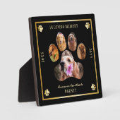 Plaque Photo Photo Pet memorial - Black | Gold (Recto)