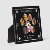Plaque Photo Photo Pet Memorial - Black Silver (Recto)