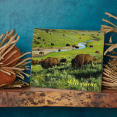 Plaque Photo Photo Plaque-Yellowstone Buffalo (Côté)