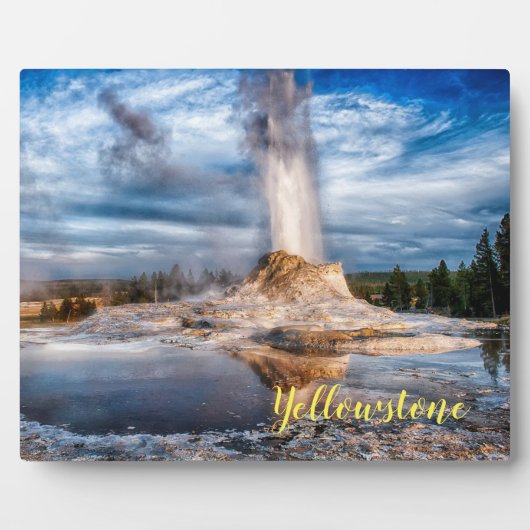 Plaque Photo Photo Plaque-Yellowstone Geyser (Devant)