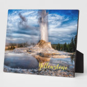 Plaque Photo Photo Plaque-Yellowstone Geyser (Côté)