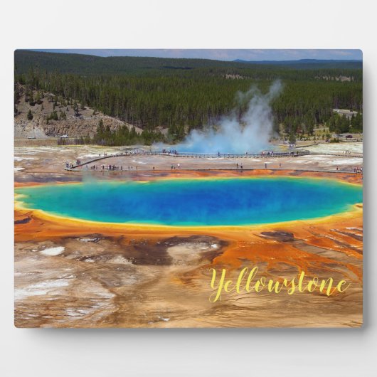 Plaque Photo Photo Plaque-Yellowstone Hot Spring (Devant)