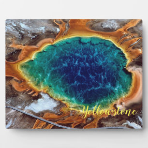 Plaque Photo Photo Plaque-Yellowstone Hot Spring