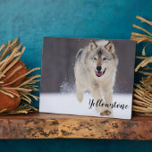 Plaque Photo Photo Plaque-Yellowstone Wolf (Côté)